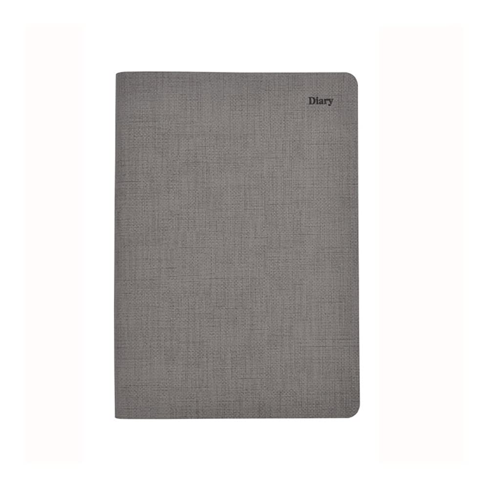Cahier Carnet PU Journal en cuir Journal horizontal Bloc-notes de voyage simple et mignon pour enregistrer quotidiennement, notes de classe et plans bureau de l'école ( Color : Gris , Taille : 18K )