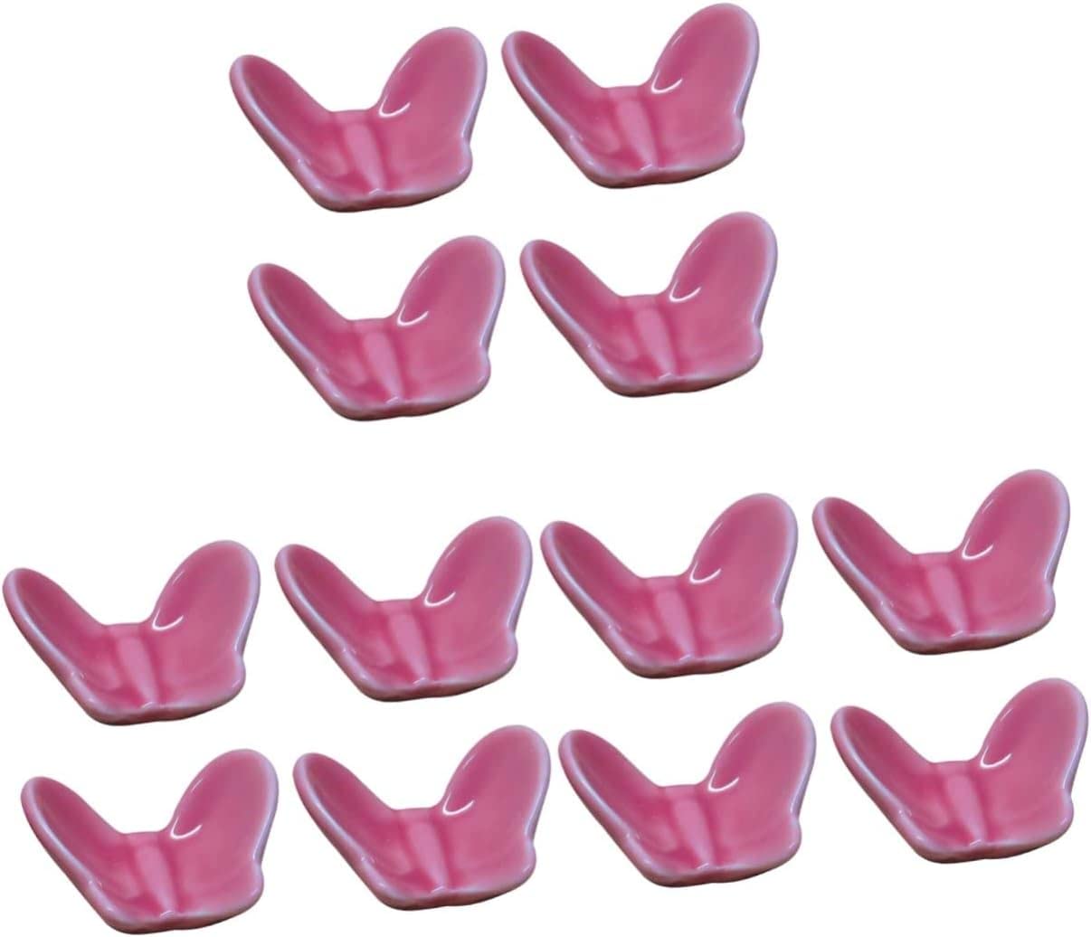 MRKU Repose-Baguettes, Support pour Baguettes de Restaurant, Lot de 4, Rose, Coussin de Bureau