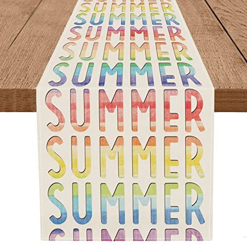 Summer Table Runner Gradient Summer Table Runner For Seasonal Dresser Home Kitchen Dining Table Party Decor 13 X 72 Inch #TOP21