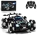 BMSARE Voiture Telecommandé, Voiture RC avec Lumière LED et Vaporiser, 2,4Ghz Rotation 360° Dérive Voiture, 4WD 20km/h Haute Vitesse Voiture RC avec Rechargeable pour Enfant Cadeau d'anniversaire