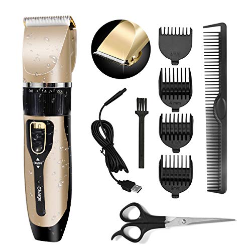 Professional Hair Clippers for Men Rechargeable Cordless Clippers Low Noise Hair Trimmer Beard Shaver Electric Hair Cutting Machine Kit Waterproof Family use