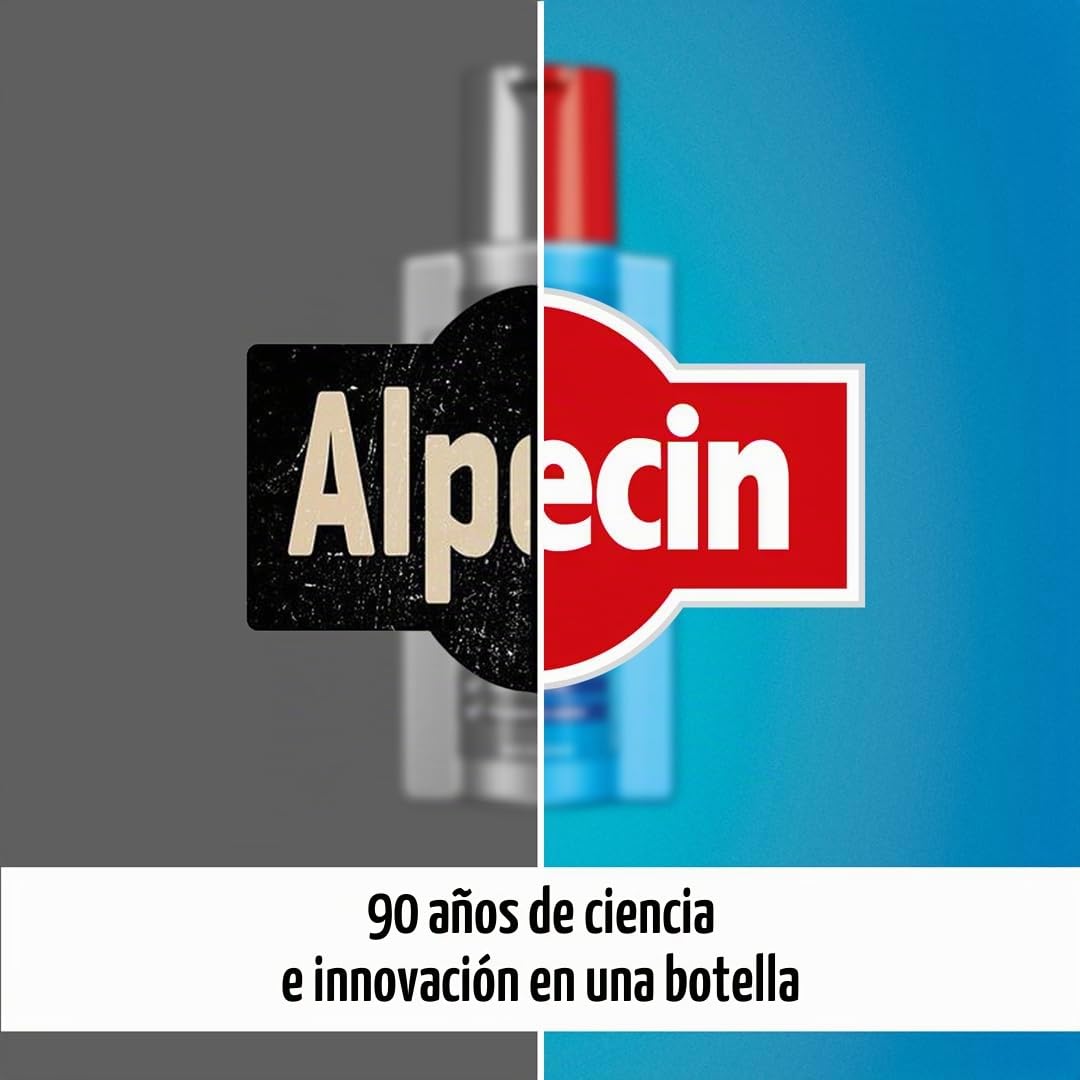 Alpecin Champú Hybrid Cafeina, 2 x 250 ml, para cuero cabelludo seco o picor