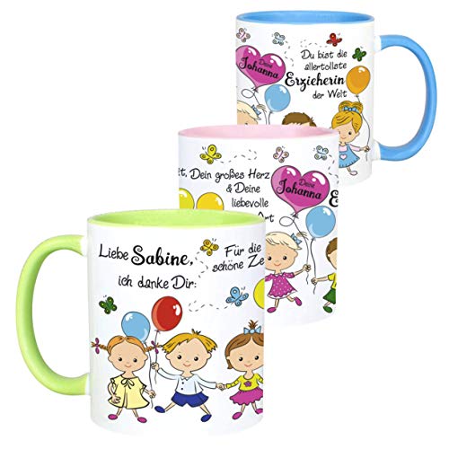 MissRompy Erzieherin Abschied (824) Tasse mit Name Erzieher Tasse...