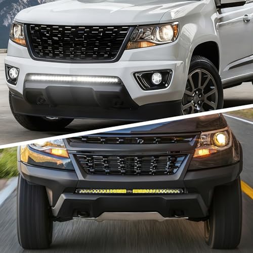 Image of Nilight Front Lower Hidden Bumper Mounting Brackets for 32inch Single Row LED Light Bar Compatible with 2015-2022 Chevy Colorado 4WD /2WD 2015-2022 GMC Canyon 4WD /2WD