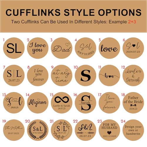 Custom Cufflinks for Men Gift Personalized Engraved Cuff Links Tie Clip Set with Engraved Wood Box Customized Wedding Cufflinks Jewelry Gift for Groom Father's Day2