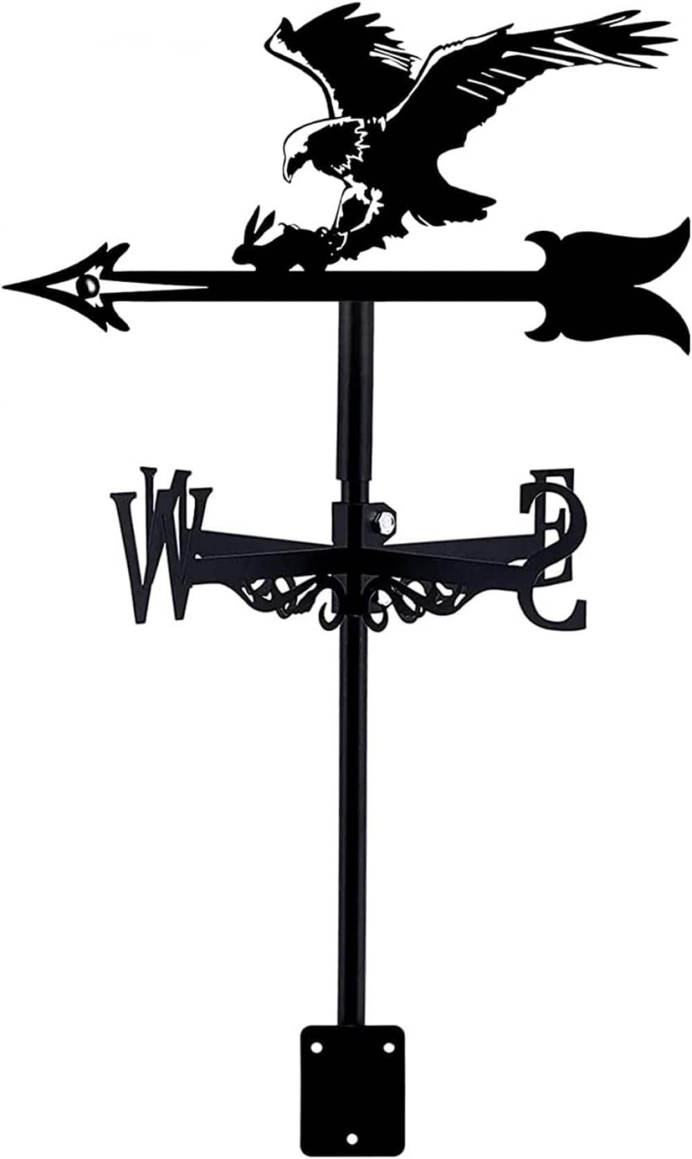 TIECHUINIUB Weather Vane Decorative Weathervane Bald Eagle Wind Vane Metal Wind Vane Weathercock Direction Indicator Garden Stake Art Decor for Outdoor House Roof Farm Ornament-B