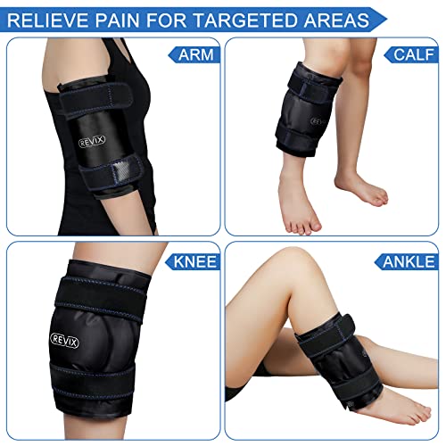 Image of REVIX XL Ice Pack for Knee Replacement Recovery, Ice Wrap with Cold Compression for Discomfort and Fatigue, Gel Cold Pack Wrap Around Entire Knee, Promoting Flexibility and Mobility (Pack of 2)