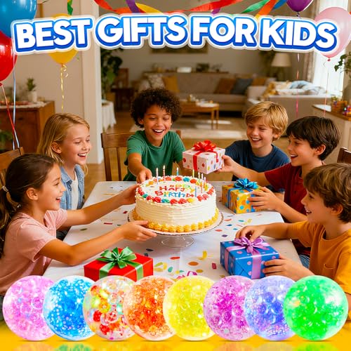 HOUT 20 Stück Stressball-Squishy Mitgebsel Kindergeburtstag: Kunststoff Anti Stress Bälle Kindergeburtstag Gastgeschenke - Antistressbälle für Kinder Erwachsene - Kleine Geschenke für Kinder