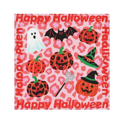 Décorations d'Halloween : serviettes de table léopard paillettes rouges pour buffet