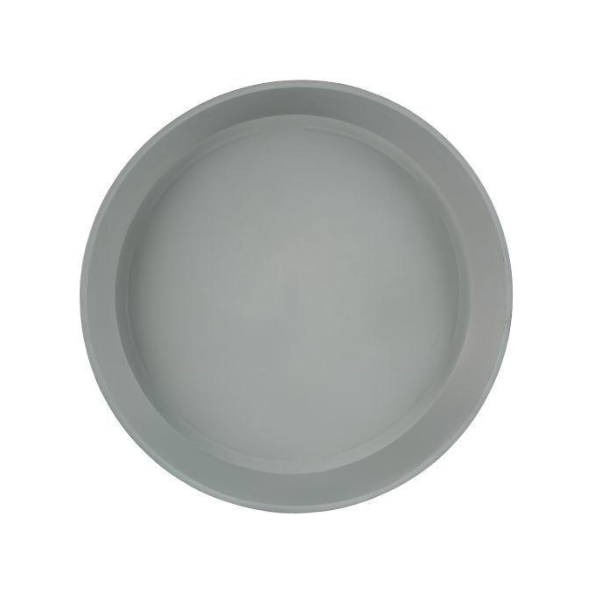 Fyne-Finds Olive Grey Plastic Classic Planters, Saucers, Trough And Wall Plant Pot Long Lasting Flower Garden Indoor Outdoor Planter Cover Weather, Frost Proof Glossy Effect (23Cm Saucer Round For 30Cm Pot)