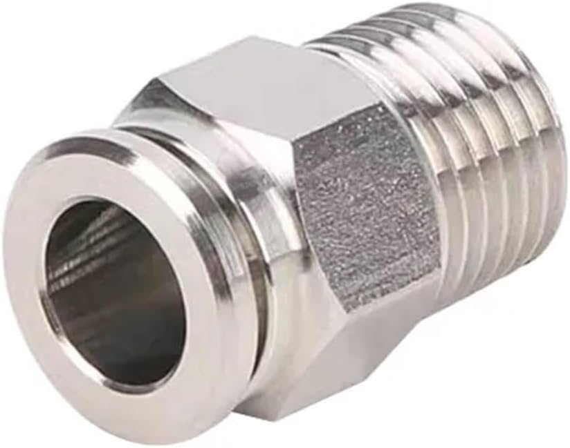 1PCS 304 Stainless Steel Pneumatic Hose Fitting PC PL Air Tube Connector 1/8 1/4 3/8 1/2 Quick Release Pipe Fittings(PL,8MM_1/2")
