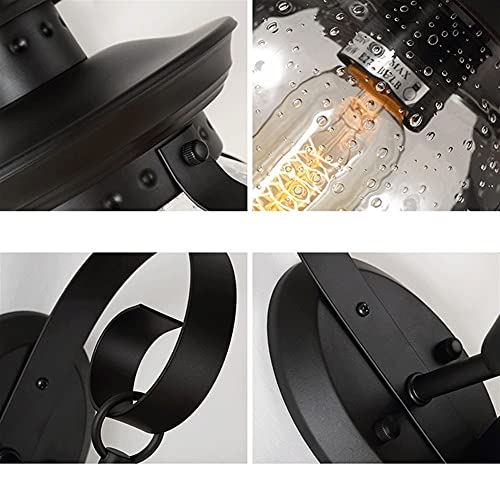 Lumière de décoration de jardin applique rétro noire pour balcon