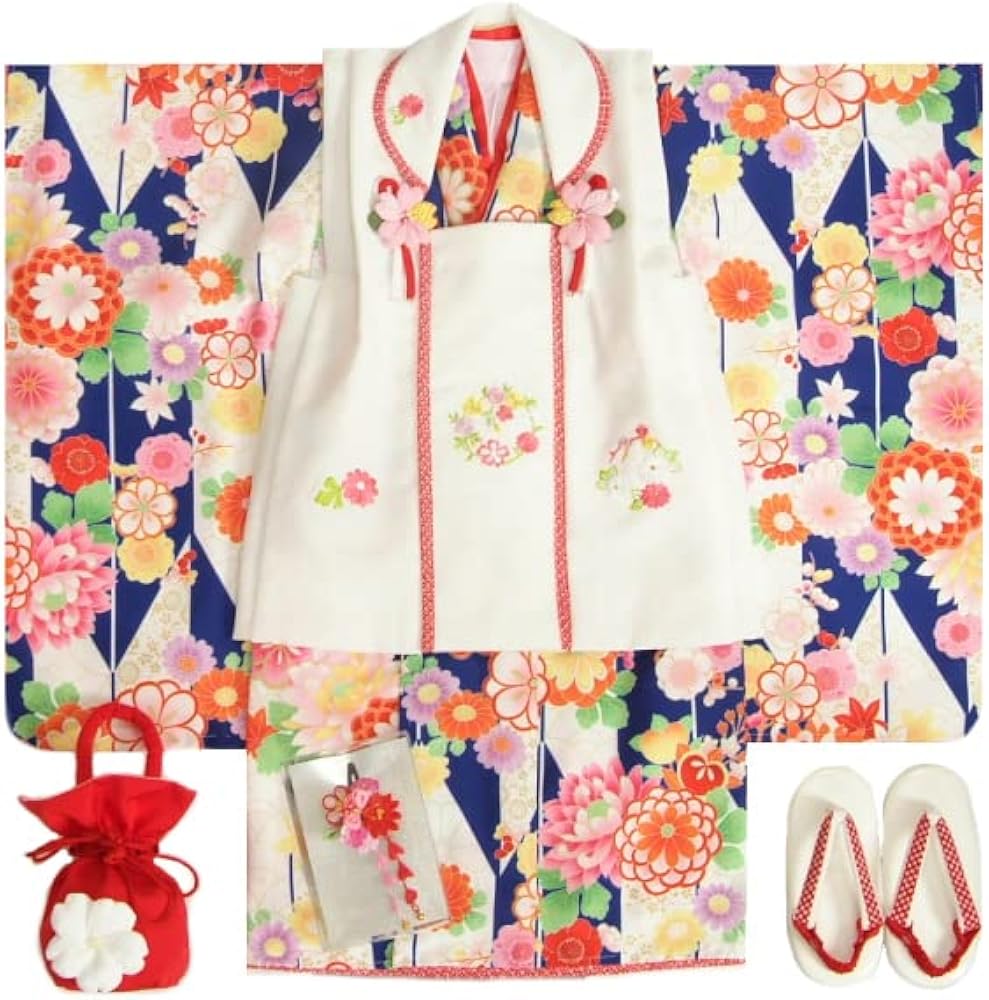【京都花ひめブランド】七五三 被布着物セット 3歳 女の子　美品 Amazon | [Kyoubi] 七五三着物 3歳 女の子被布セット 京都花ひめ