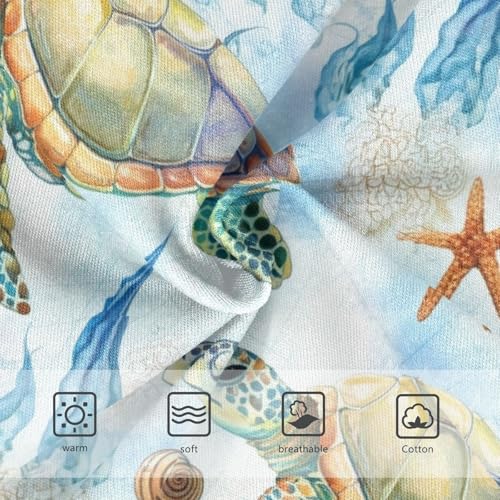 Toddlers Underwear Floral 2t Cotton Panties for Girl Aesthetic Briefs Underpants Watercolor Sea Turtle Animal3