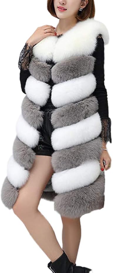 Kuschelige Imitation Fellweste Für Damen – Langer, Flauschiger Kunstpelz-Mantel, ärmellos Mit Elegantem Reverskragen, Warme Und Dicke Winterweste, Ideal Für Kühle Übergangstage