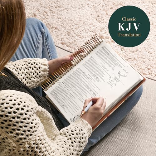 Image of KJV Holy Bible, My Creative Bible - Illustrators Edition, Journal Space, Vegan Leather Flexcover, King James Version, Cream Floral Print