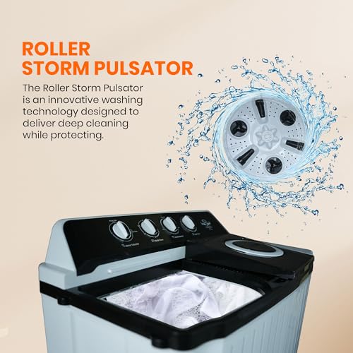 Image of Power Guard 9Kg Semi Automatic Top Loading Washing Machine (PG90WM-BKWT-OP-WW,Black White)