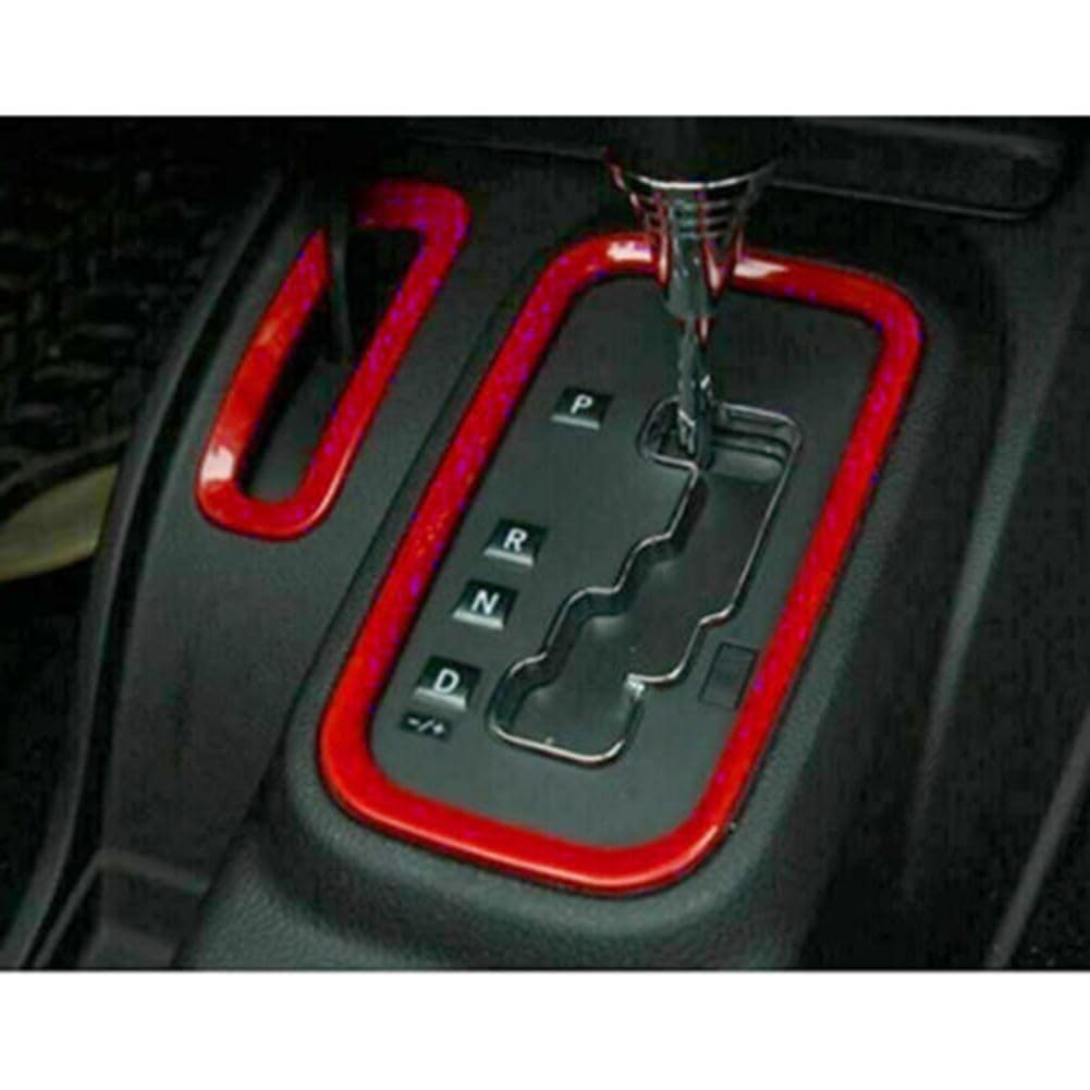 Kit de garniture de décoration intérieure de voiture rouge, 18 pièces en ABS pour tableau de bord pour Jeep pour Wrangler JK JKU 4 portes 2011-2017, accessoires de style de véhicule faciles