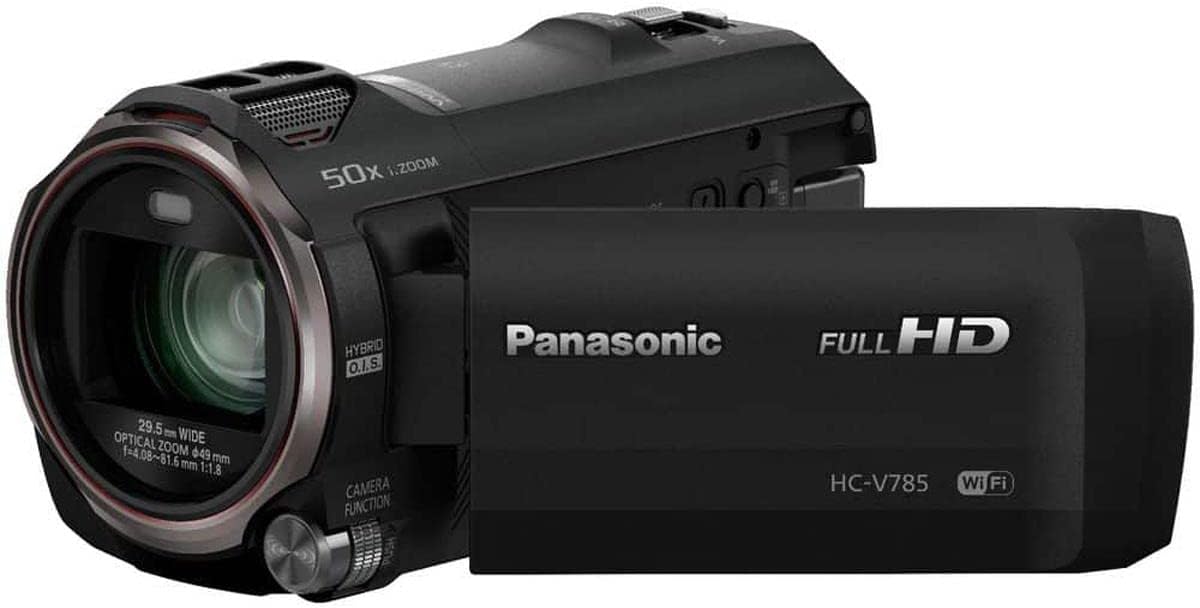 Panasonic Full HD Video Camera Camcorder, 20X Optical Zoom, 12.3 Inch BSI Sensor, HDR Capture, Wi-Fi Smartphone HC-V785 Black