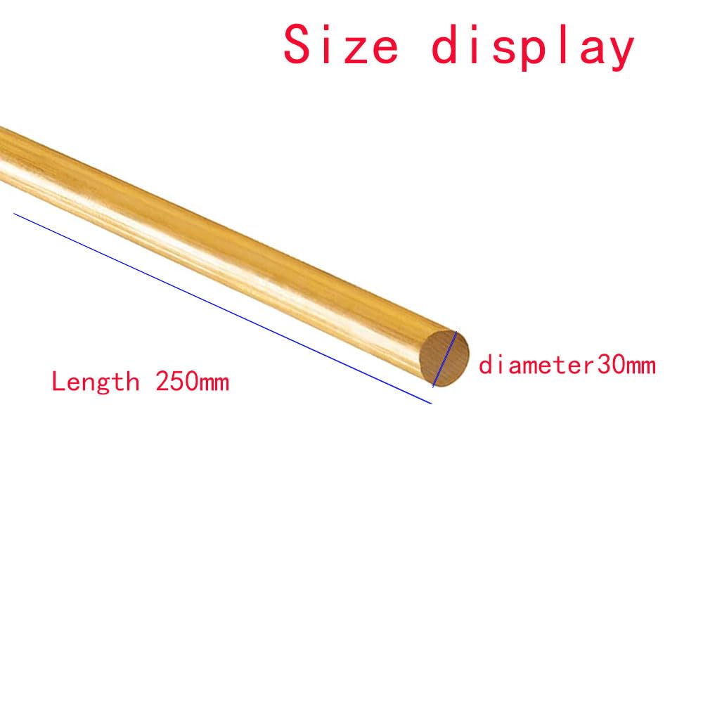 Messingstange Durchmesser 12–32 Mm H59 Metallstange Für Möbelpflege Und Mechanische Verarbeitung, Länge 250 Mm/Diameter 30Mm