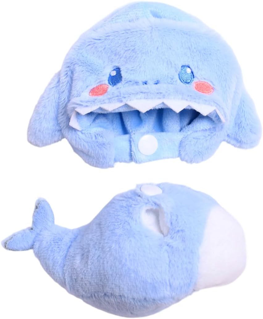 17cm Doll Clothes, Blue Shark Outfit with Ocean-Themed Detail, 6.7-Inch Doll Accessories, Animal Style Clothes for 17cm Dolls, Costume for Collectible Dolls, Gift Idea