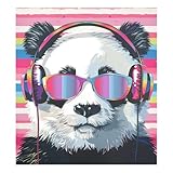 Niedliche Cartoon-Panda-Streifen-Regenbogen-dekorative Geschirrspüler-Magnetabdeckung,...