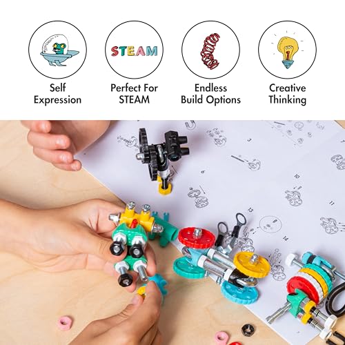 Image of The Off Bits Educational STEM Toys for 6+: Robot Toy Building Sets, 3-in-1 Engineering Kit for Boys and Girls, Build Your Own STEM Building Toys with Endless Possibilities (Jumbo Kit)