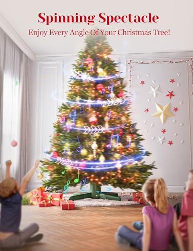 Dg-Direct SDJ006 Musical Rotating Christmas Tree Stand, Anti-Tilt Noiseless, Up To 9Ft 120 Lb Artificial Christmas Tree thumb #3