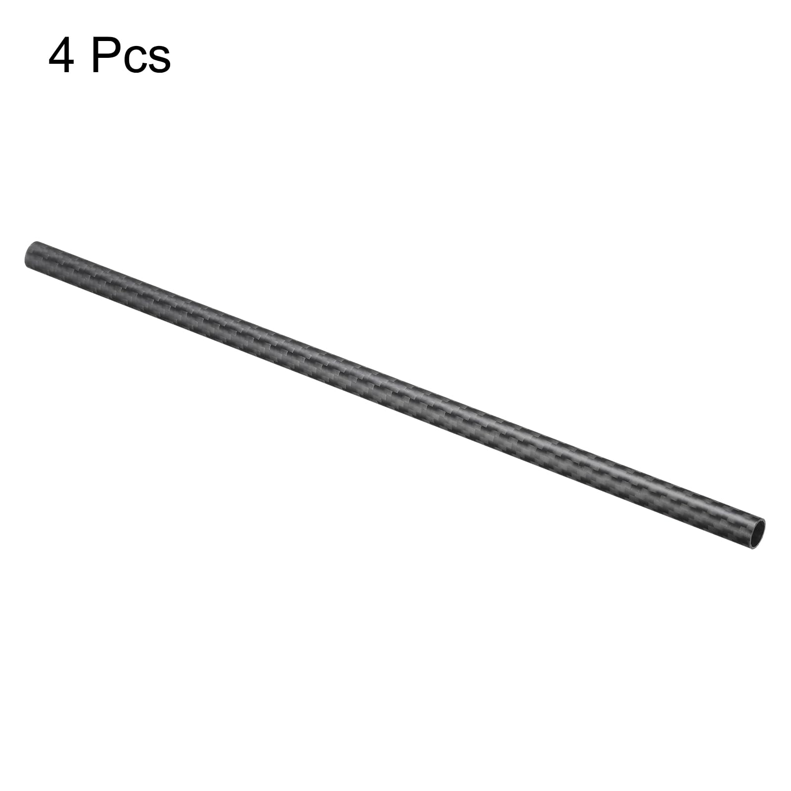 QUARKZMAN 4Pcs Tubes en Fibre de Carbone 10 x 12 x 330mm Surface Mate Tige en Carbone Enroulée en 3K pour avion RC, Quadricoptère, Multicoptère