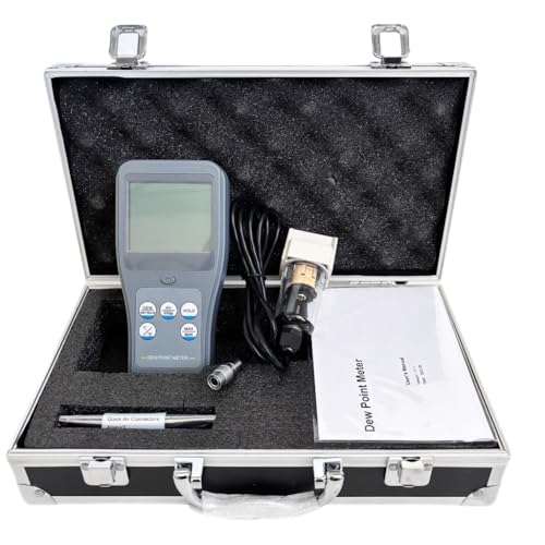 YFYIQI Digital Dew Point Meter for Ambient/Dew Point/Wet Bulb Temperature Relative/Absolute Humidity PPM Test with Separate Sensor Resolution 0.01