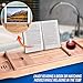 Wooden Bamboo Bath Tray for Tub - Organic Bath Caddy as Bathtub Table Tray Caddy Book Holder - Wood Bath Trays for Tub with Book Stand Extending Sides Expands Up to 43