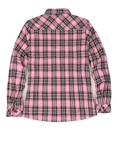 ZENTHACE Womens Sherpa Fleece Lined Flannel Jacket Button Down Plaid Flannel Shirt Jacket(All Sherpa Lining)2