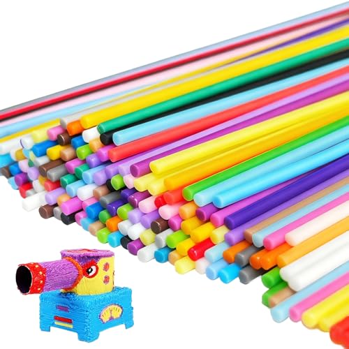 HEUIOP 300 PCS 3D Pen Filament Refills for 3doodler Start 3D Pen 2.5mm PCL Low Printing Temperature Filament Refills for Designs Creative Artworks Sculptures (30 Colors)