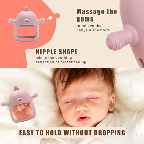 Baby Fruit Feeder Pacifier - 3 Pack | 1 Baby Food Feeder & 1 Baby Teether & 1 Baby Popsicle Molds | Breastmilk Popsicle molds | Baby Teething Toys | Baby Fruit Food Feeder Pacifier Babies (Blush) - Thumbnail 6