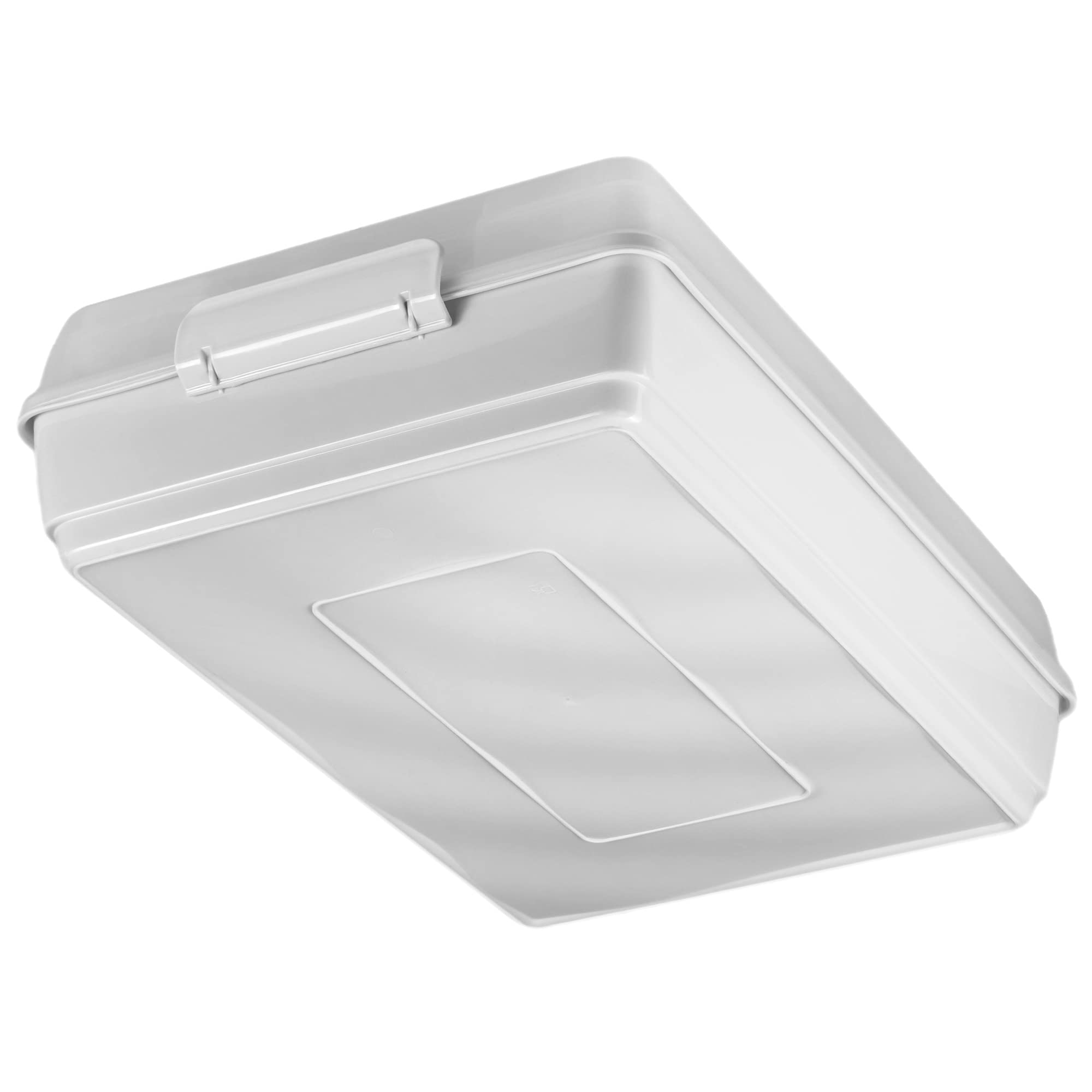 KADAX Scatola per torte rettangolare, 43 x 30 x 12,5 cm, contenitore per torte in plastica, con coperchio, muffin, scatola per alimenti (grigio)