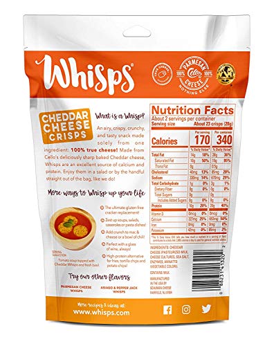 Whisps Cheese Crisps 6 Pack Assortment | Keto Snack, Gluten Free, Sugar Free, Low Carb, High Protein | Parmesan, Cheddar and Asiago & Pepper Jack 2.12oz (6 pack), Set of 2