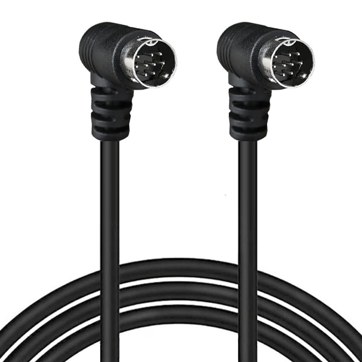 Right Angle S-Video Mini DIN 9-Pin Male to Male Audio/Video Cable(3 Meter)