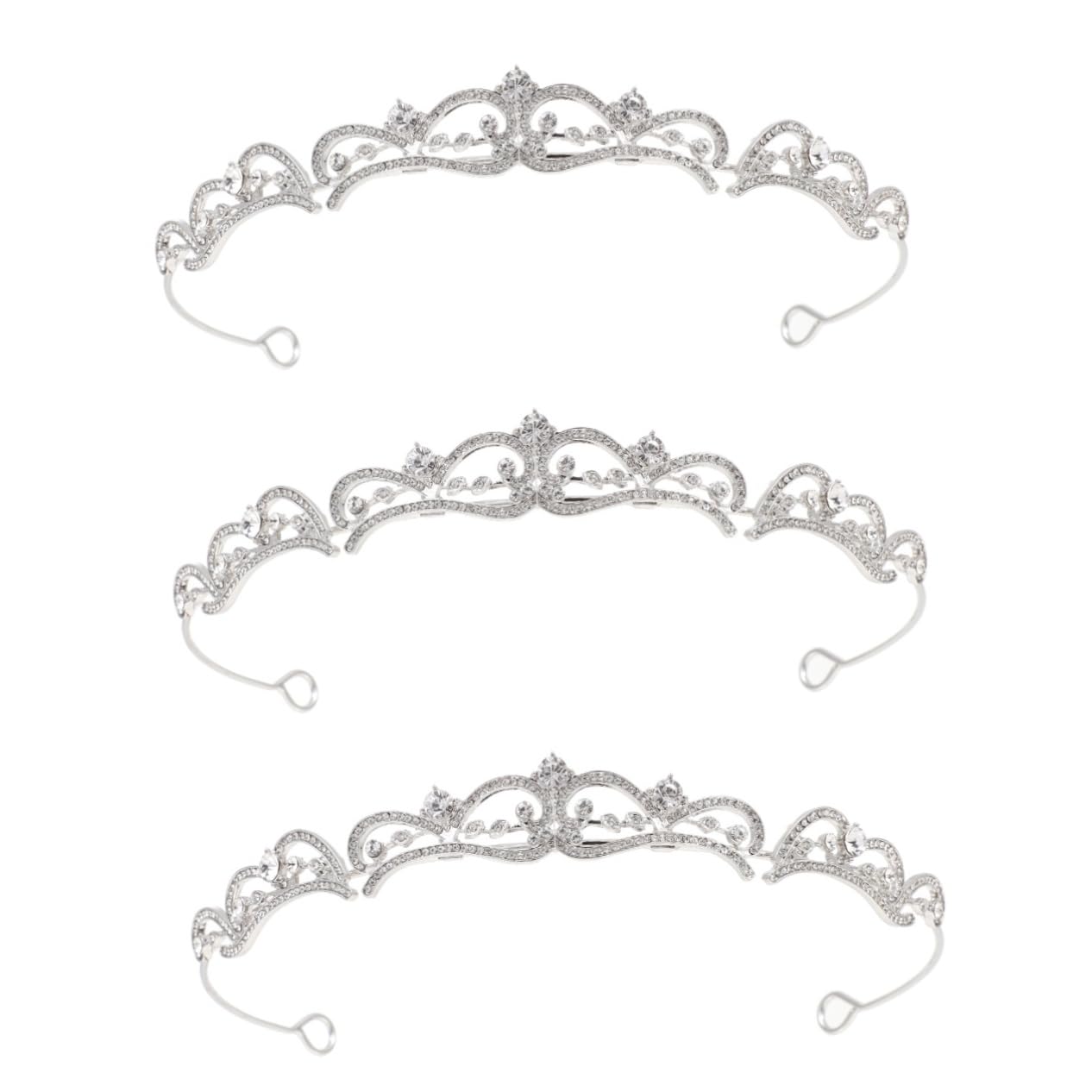 FOMIYES 3 Piezas Tocados De Novia Tiara Mujer Tiaras Para Mujer Barroco De Fiesta De Cumpleaños Para Niñas Princesa Tiaras De Novia Diademas De Novia Birthday Ahuecar Reinas Estrás