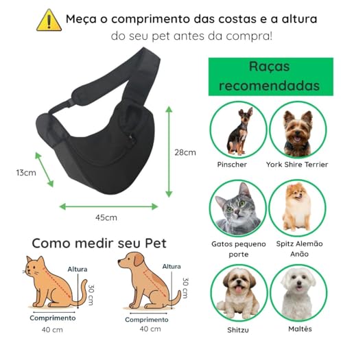 Bolsa Transporte Pet Cachorro Pequeno Porte Cão Gato Filhote Passeio Parque Praia Macia Petshop Pret