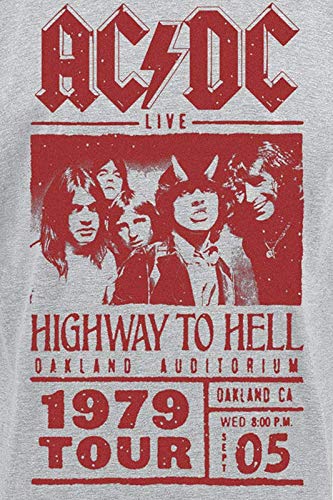 AC/DC Highway to Hell – Red Photo – 1979 Tour Homme T-Shirt Manches Courtes Gris chiné - Les Beatles, Paul McCartney, John Lennon, RIngo Starr, George Harrison AC/DC Highway to Hell - Red Photo - 1979 Tour Homme T-Shirt Manches Courtes Gris chiné – Image 4