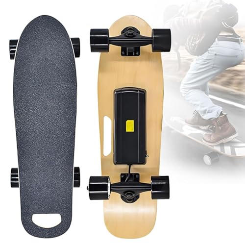 Hydravex Monopatín eléctrico con Control Remoto inalámbrico, Alcance de 8 km, Motor de buje de 350 W, monopatín Longboard para Adultos y Adolescentes.