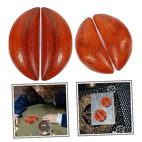 Péndulos de adivinación y copas de caoba para decoración mística en casa 5