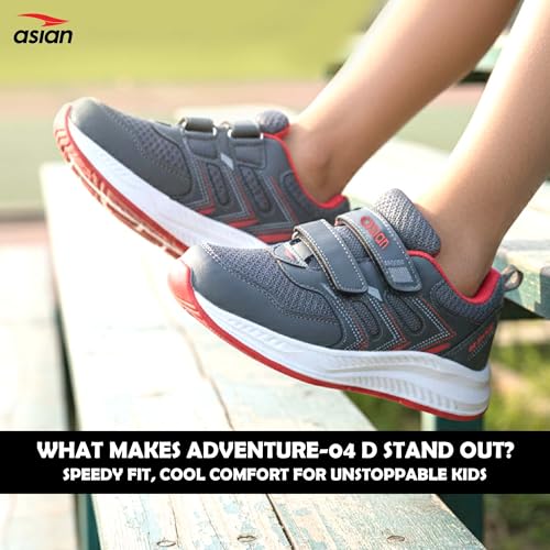 Image of ASIAN Adventure-04 D Velcro Shoes for Kids | Lightweight Sports Shoes for Boys & Girls with Easy Velcro Closure | Breathable Shoes with Strong Grip for Play, School