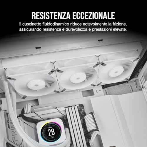 AF120 ELITE Ventola con cuscinetto fluidodinamico PWM da 120 mm ad alte prestazioni con Tecnologia AirGuide (Bassa rumorosità, Supporto per modalità Zero RPM) confezione singola - Bianco - Sistema di raffreddamento - Immagine 5