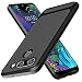 Produktbild GoodcAcy Kompatibel mit LG K50 Hülle+ Panzerglas Schutzfolie, Flexibles Slim Case Bumper Weiche Handyhülle Silikon TPU Schale Kratzfest Kohlefaser Cover Carbon Optik(Schwarz)