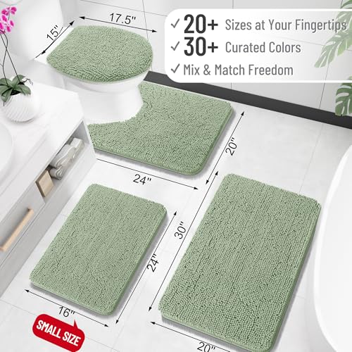 image for OLANLY Bathroom Rugs 34x21, Extra Soft Absorbent Chenille Bath Rugs, R
