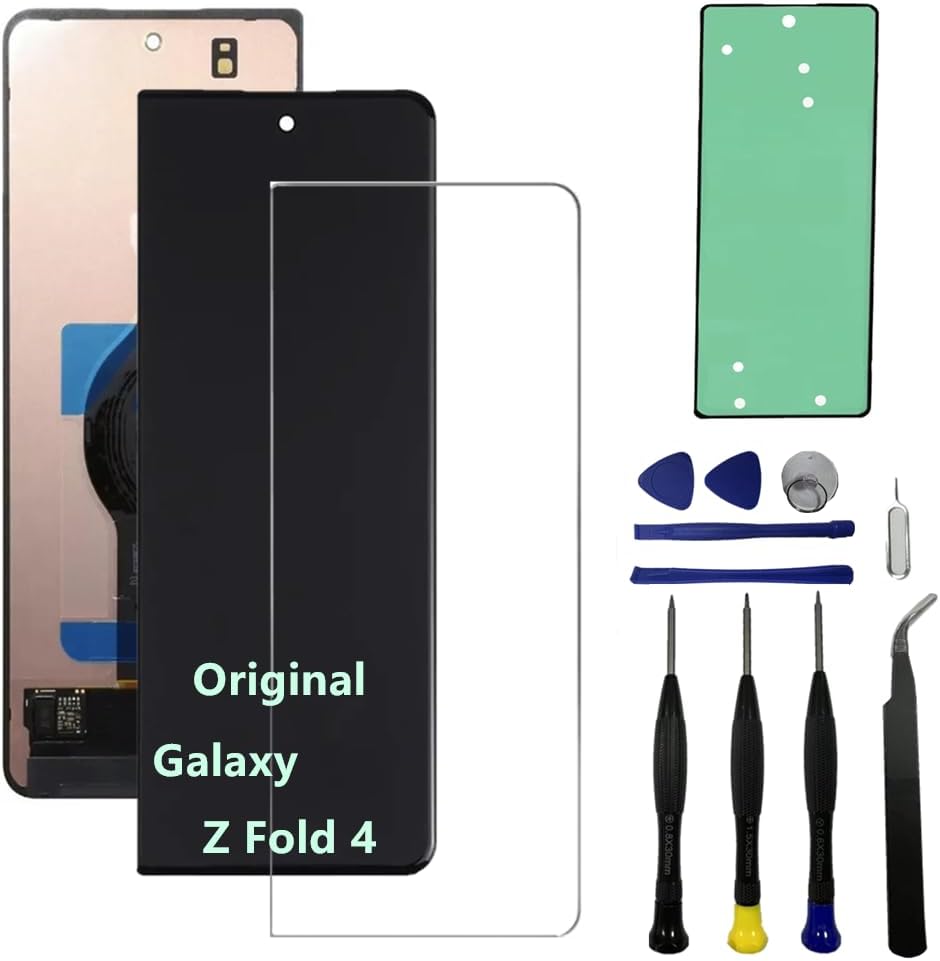 Original AMOLED 6.2" for Samsung Galaxy Z Fold 4 Outer Small Front Screen Replacement Z Fold4 5G SM-F936U SM-F936U1 SM-F936B Display Touch Screen Assembly with Tools and Adhesive and Protective Film