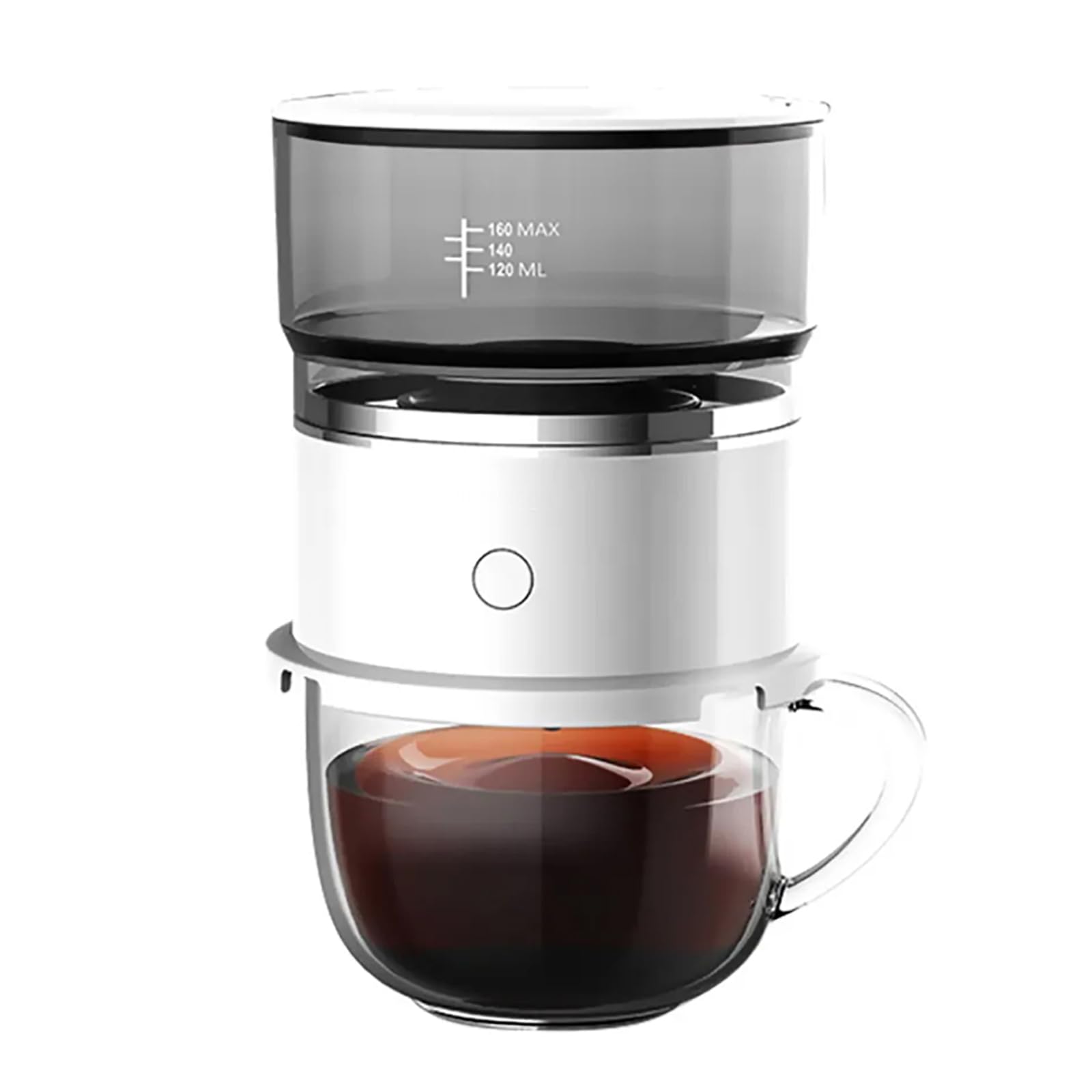 Macchina per caffè Espresso Portatile Elettrica, Macchina per caffè Espresso da Viaggio con Maglia Fine, 150 Secondi di Iniezione d'Acqua, per Campeggio, Guida (Tazza di caffè Non Inclusa)