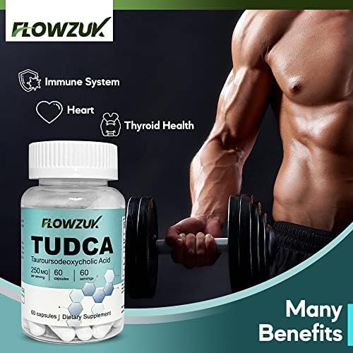 Tudca Tauroursodeoxycholic Acid Liver Support Bile Salt Supplement 60 Capsules by Flowzuk