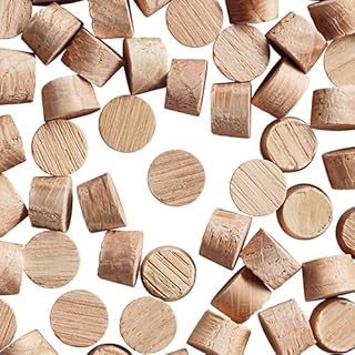 WidgetCo 3/8" Oak Wood Plugs, Face Grain, Woodworking Plugs, Can Be Sanded, Stained, or Painted (Qty 100)